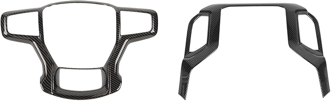 RT-TCZ Center Console Navigation GPS Panel Cover Trim Kit Decoration Interior Accessories for Chevrolet Chevy Silverado 2019-2021 (Black Carbon Fiber)
