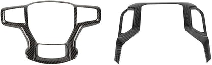 RT-TCZ Center Console Navigation GPS Panel Cover Trim Kit Decoration Interior Accessories for Chevrolet Chevy Silverado 2019-2021 (Black Carbon Fiber)