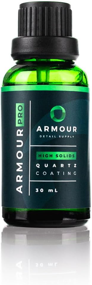 Armour Detail Supply - Pro Quartz Coating - Highly Resistant Dual Phase Bonding Silazane Coating - Chemical & Scratch Resistant for Cars, Chrome & Plastic Trim, 5-Year Durability - 30ml