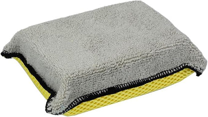 Maxshine Premium Microfiber Waxing Applicator for Car Detailing, Yellow & Grey, 9x13x4cm, 12 Pack