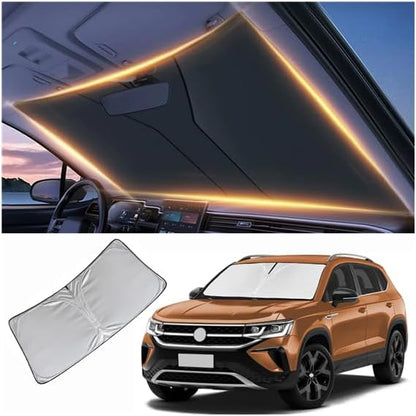 Windshield Sun Shade for Volkswagen/VW Taos Front Window Shades Cover for 2010-2024 2025 2026 TaosWindshield Sun Visor Protector Car Accessories