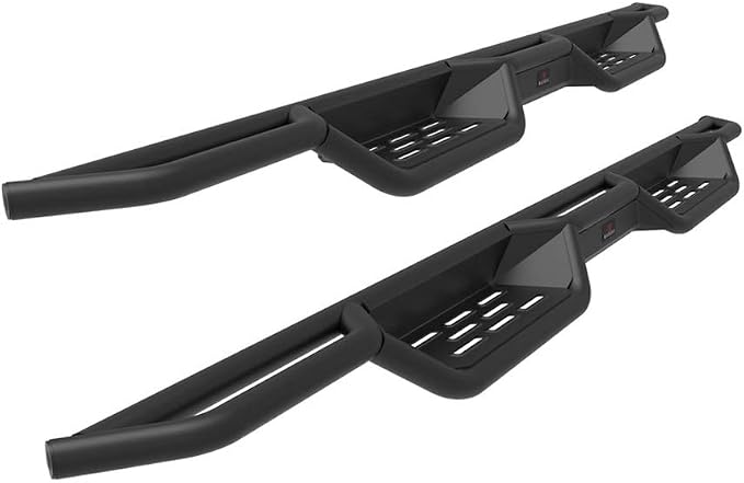 APS Black 6 Inches Tubular Drop Down Style Side Bars Running Boards Compatible with Toyota Tundra 2007-2021 Double Cab