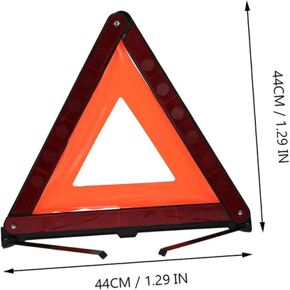 MAGICLULU 3pcs Roadside Warning Triangle Sign Kit Reflective Emergency Warning Signs for Vehicles Design for Easy Storage Stable Base for Night