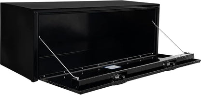 Buyers Products 1702510 Black Steel Truck Tool Box With Aluminum Diamond Tread Door, 18 x 18 x 48 Inch, Made In The USA, Truck Box for Organization & Storage, Job Tool Chest, Contractor Toolbox
