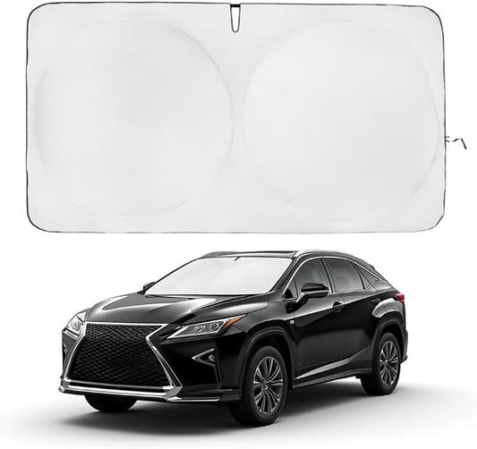 Windshield Sun Shade | Compatible for Lexus RX (2023–2026) | Certified 99.87% UVB & 99.02% UVA Car Sun Shade. Award Winning Sunshade - Patented Technology | Car Shades by Kinder Fluff