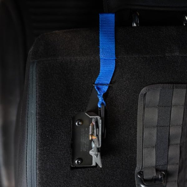 BuiltRight Industries Rear Seat Release for 2009–2025 Ford F-150, F-250, F-350, F-450 & Raptor – SuperCab & SuperCrew - Blue Strap, Made in USA