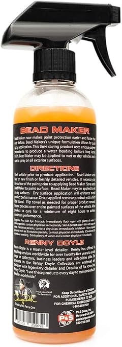 P&S Bead Maker Paint Sealant – Easy Spray & Wipe Protectant for Cars, Boats & RVs – Hydrophobic Gloss & UV Protection – Safe for All Surfaces - 16 Oz.