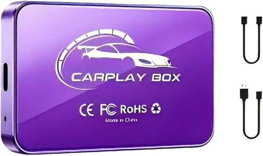 AI Box CarPlay Convert Wired to Wireless, Plug & Play Violet