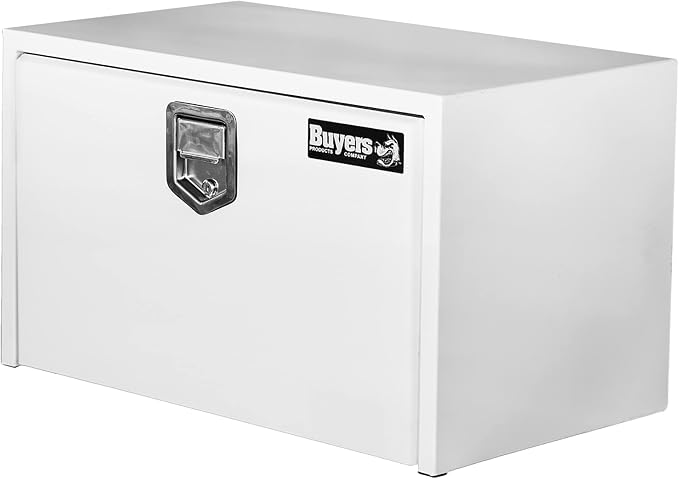 Buyers Products - 1702203 Underbody Truck Box With Paddle Latch, White Steel, 18 x 18 x 30 Inches