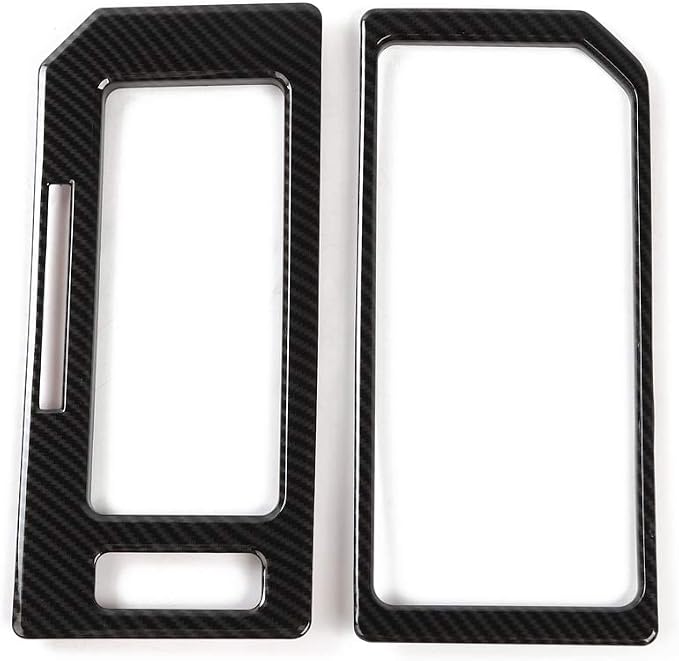 Voodonala Carbon Fiber Grain Cab Gear Shift and Cup Holder Trim Sheet Kit Interior Accessories for Ford F150 2016 2017 2018 2019 2020 (NOT FIT 21+)