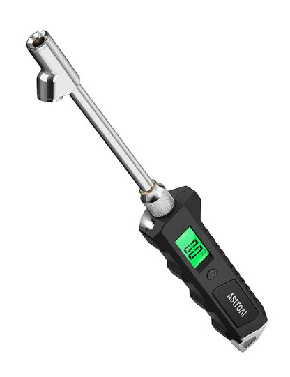 AstroAI Heavy Duty Digital Tire Pressure Gauge 0-230 PSI Calibrated to ANSI B40.7 Grade 2A (0.5%) with Backlit LCD & Flashlight, Stainless Steel for Truck RV Car Motorcycle Bike