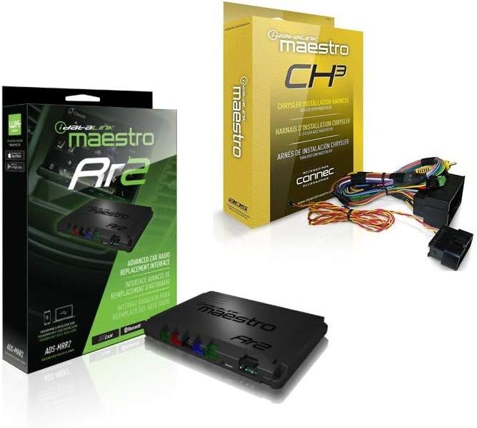 Maestro RR ADS-MRR2 Universal Radio Replacement & SWC Steering Wheel Interface + iDatalink HRN-RR-CH3 Integration Adapter fits Select 2007-up Chrysler Car Freshener Bundle