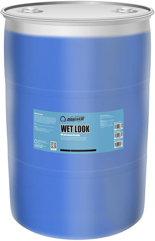 Nanoskin WET LOOK All Season Dressing 55 Gallons -Exterior Rubber & Plastic Solvent Based Dressing for Car Detailing | Produces a Deep, Rich, Long lasting shine | Safe For Cars Trucks, Motorcycles, RV