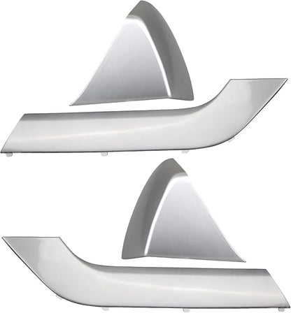 4PCS Door Armrest Cover Trim Kit Front&Rear Left Right Side Door Panel Arm Rest Bezel Set Synthesis Gray Compatible with 2014-2020 Chevy Silverado GMC Sierra Double Cab
