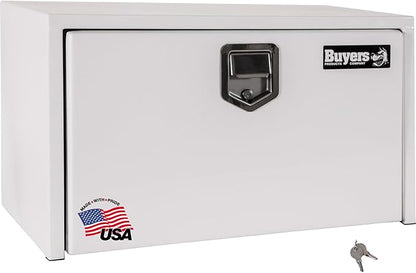 Buyers Products 1702205 Steel Underbody Truck Tool Box 18 x 18 x 36 Inch, White Powder-Coated 14 Ga Steel, Locking Stainless Paddle Latch, Drop Door, Weather-Resistant, Made in USA