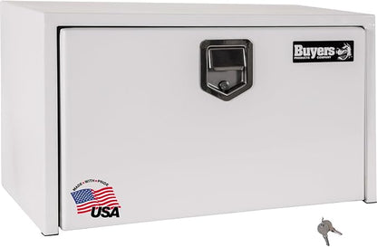 Buyers Products - 1702203 Underbody Truck Box With Paddle Latch, White Steel, 18 x 18 x 30 Inches
