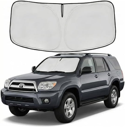Windshield Sun Shade for Toyota 4Runner 2003-2009 Sunshade Front Window Shade Custom Fit 4Runner Accessories Sun Visor Foldable Shade Blocks UV Rays Accessories
