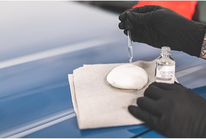 The Rag Company Gtechniq - EXOv5 & Crystal Serum Light Bundle 50ml - Ceramic Coating Paint Protection, Add Gloss, Resist Swirls, Repel Dirt & Contaminants, Ultra-Durable, High Gloss, Slick Feel