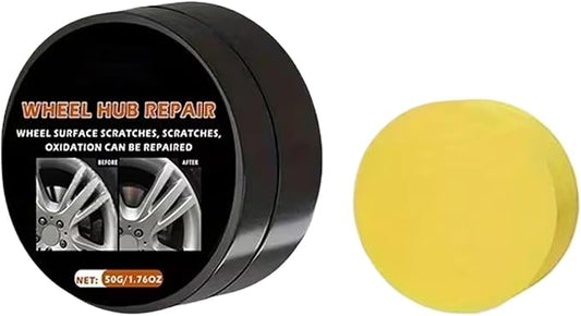Tire Polishing Paste, 50g Wheel Renewal Balm with Sponge Tire Dressing Paste for Home Garage Outdoor Workshop Automotive Truck SUV RV Motorcycle Sedan