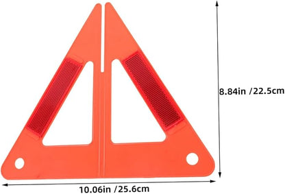 Luxshiny 5pcs Stable Portable Car Warning Rack Reflective Triangles Essential for Emergency Parking Safety