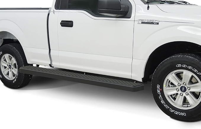 APS Wheel to Wheel Running Boards 6in Compatible with Ford F150 2015-2026 Regular Cab 6.5ft Bed & F-250 F-350 Super Duty 2017-2026 (Nerf Bars Side Steps Side Bars)
