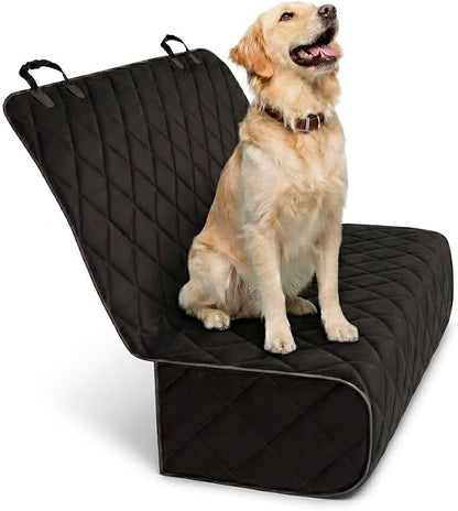 Active Pets Black Car Rear Seat Cover for Dogs, Durable Waterproof & Scratch Resistant Vehicle Backseat Protector, Nonslip Dog Accessory & Pet Protection for Back Seats, Machine Washable