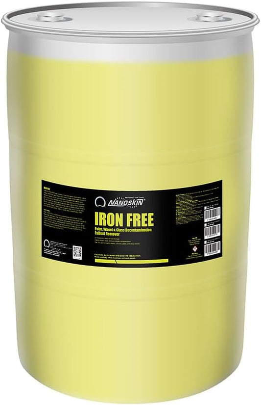 Nanoskin IRON FREE Paint, Wheel and Glass Decontamination Fall Out Remover 30 Gallons - Removes Iron Particles in Car Paint, Motorcycle, RV & Boat | Use before Clay, Wax or Car Wash for Car, Yellow