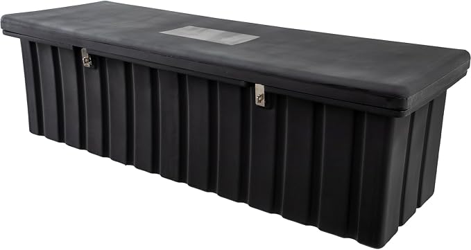 Buyers Products 1712260 Black Poly All-Purpose Storage Chest , 18.8 cu. ft, Made In The USA, Dent-Resistant Lockable Storage Box for Truck, Trailer, Dock, or Deck, High-Density Polyethylene