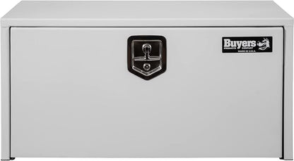Buyers Products 1702405 White Steel Underbody Truck Tool Box, 18 x 18 x 36, Made in USA, 14 Ga Steel, Locking Stainless Latch, Weather-Resistant, Powder-Coated, Secure Storage for Work Trucks
