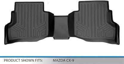 SMARTLINER Custom Fit Floor Mats 2nd Row Liner for 2016-2023 Mazda CX9