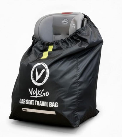 V VOLKGO Car Seat Travel Bag for Air Travel - Large Bag for Airplane, Durable & Water-Resistant Protector with Pouch - Universal Size (Black)