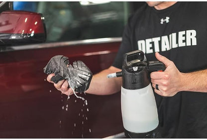 The Rag Company - Ultra Safe Sponge - Latest Foam Technology Safe for All Types of Paint and Wheel Finishes - Easy-to-Hold Ergonomic Grip for Wash Bucket and Rinseless Washing - Dark Grey