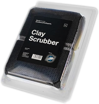 Koch-Chemie Clay Scrubber - Fast and Effective Removal of Paint Contaminants, Grime, Debris, and More - Clay Bar with Extra Scrubbing Power. Black/Ice Grey - 2-Pack