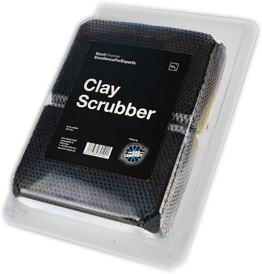 Koch-Chemie Clay Scrubber - Fast and Effective Removal of Paint Contaminants, Grime, Debris, and More - Clay Bar with Extra Scrubbing Power. Black/Ice Grey - 2-Pack