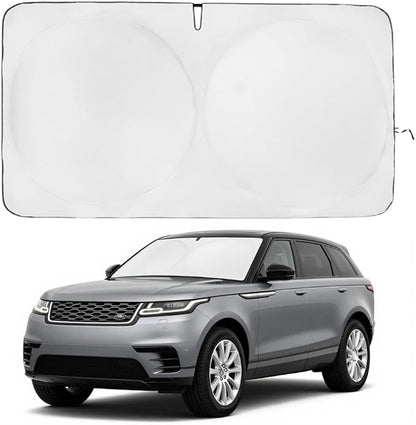 Windshield Sun Shade | Compatible for Land Rover Range Velar (2017-2026) | Certified 99.87% UVB & 99.02% UVA Car Sun Shade. Award Winning Sunshade - Patented Technology | Car Shades by Kinder Fluff