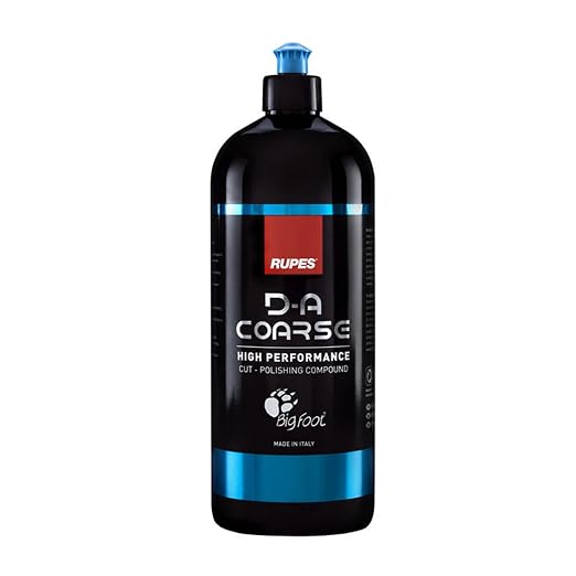 RUPES 1000 ml D-A Coarse High Performance Cut Polishing Compound for Car Detailing & Removing Scratches (Pack of 1) | Micro-Abrasive Technology | Reduces Oxidation and Removes Severe Swirl Marks