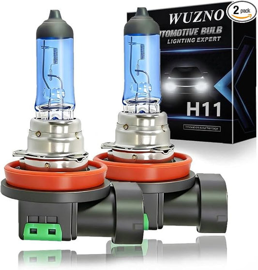 H11 Halogen Headlight Bulb/Fog Light 12V 55W White 5000K High/Low Beam 64211 12362 Car Light Bulb Automotive Headlamp Super Bright