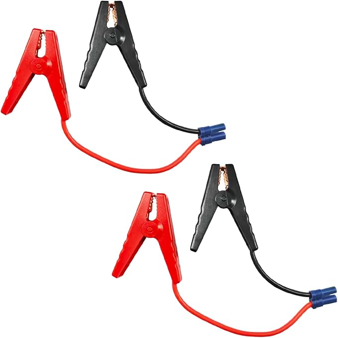 EC5 Car Jumper Starter Cable with Battery Clamps, 12V Car Jumper Cable Alligator Clip to EC5 Connector with 10 AWG Wire, Portable Emergency Automotive Jump Starter Battery Booster Cables(2 Pack)