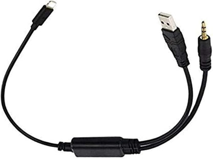 Auxillary Input Connector Car AUX Cable Stereo 3.5mm Interface Compatible with 1 3 5 Series X6 Z4 e39 e85 Y Cable for 14 Pro 13 12 11 Pro Max X X 8 7 7 Plus 6 6S Plus (A)