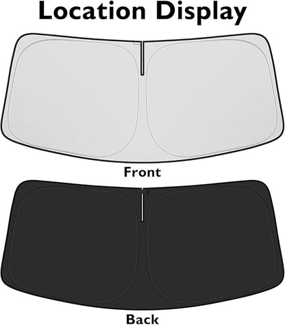 BIBLOZ Car Windshield Sun Shade for Ford Bronco Sport 2021-2025 2026 Accessories Foldable Car Sunshade Front Windshield Sun Visor PET Reflective Material(Not for Bronco)