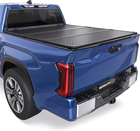 6.5FT Tri-Fold Hard Truck Bed Tonneau Cover Compatible with 2007-13 Tundra | Toyota Tundra Styleside Solid Truck Bed On Top Aluminum Bed, Tonneau Cover with T Slot Rails(78in)