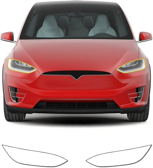 for Tesla Model X 2016-2021 TPU 9Mil Pre-Cut Paint Protection Film Car Vinyl Wrap PPF Transparent Protective Anti-Scratch Self Healing Shield Guard Waterproof Car Wrap Film for Headlight