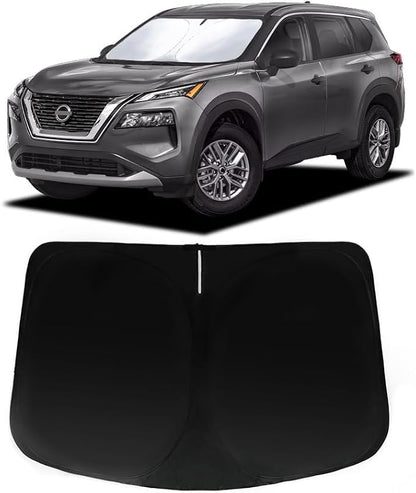 Windshield Sun Shade for 2024 2025 2026 Nissan Rogue(Not for Rogue Sport), Car Front Window Sunshade with 240T Sun Visor Protector Blocks UV Rays Heat Sun Shield Accessories