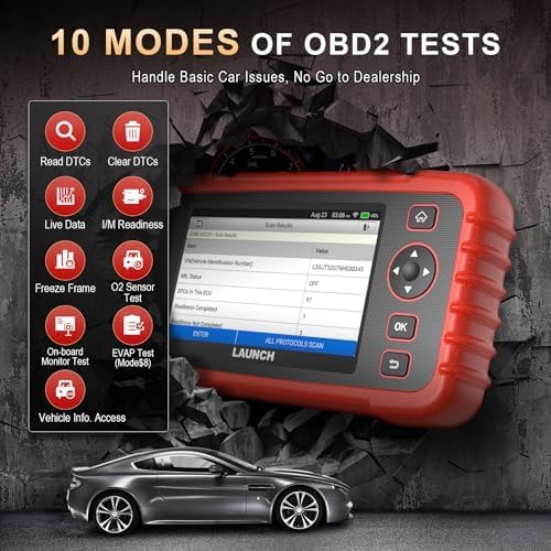 Launch OBD2 Scanner Full System Scan Tool CRP123X Plus V2.0 2026, Lifetime Free Update Car Scanner with SAS/Throttle/Oil Reset,Auto VIN OBD2, FCA SGW, Battery Test Scanner Code Reader
