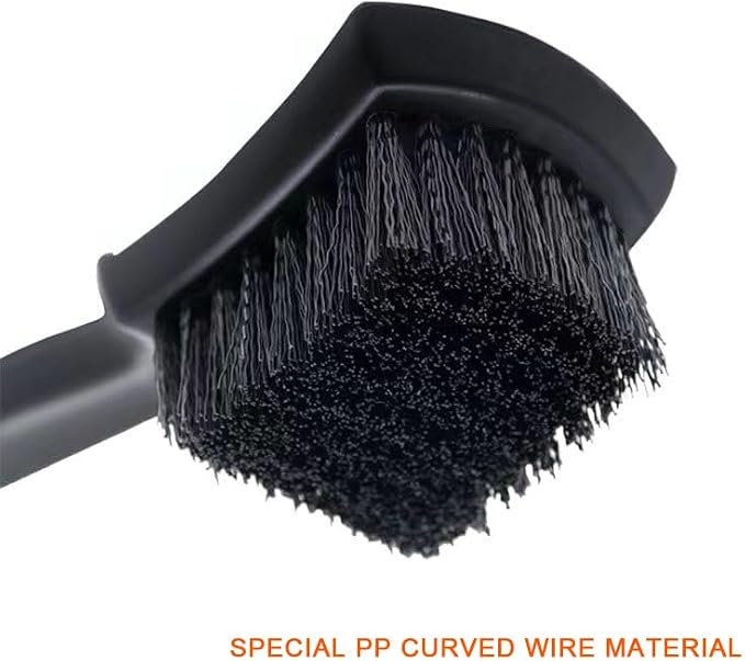 Wheel Brush Tire Brush Car Wash Brush Tire Brush Car Carpet Cleaner Used for Cleaning Car Tires, Wheels and Carpets, with a Short Handle that is Simple and Durable