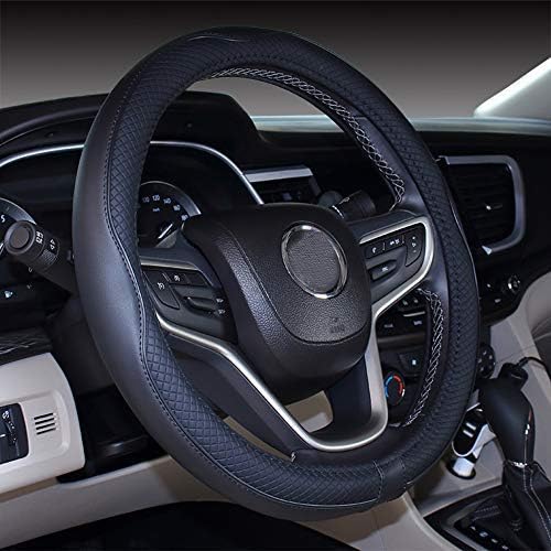 Mayco Bell 2019 New Microfiber Leather Car Extra Large Steering Wheel Cover for Big Trucks (17.5-18'', Black)