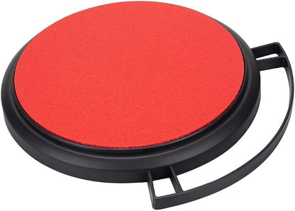 Maxshine 12" Universal Foam Bucket Lid Seat | Black with Red Padded Snap-On Cover for 12" Buckets | Converts to Seat, Kneeling Pad & Organizer| Detailing Accessory