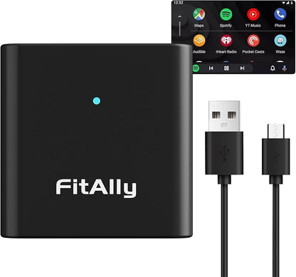Android Auto Wireless Adapter for OEM Wired AndroidAuto Car, 5Ghz WiFi Auto-Connect, Plug & Play USB-C to A/USB-C Cables, No Delay, for Android Phones