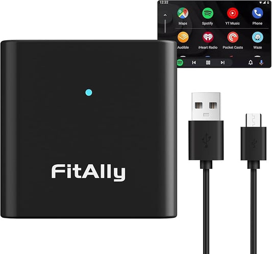 Android Auto Wireless Adapter for OEM Wired AndroidAuto Car, 5Ghz WiFi Auto-Connect, Plug & Play USB-C to A/USB-C Cables, No Delay, for Android Phones