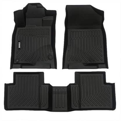 VIWIK Floor Mats for Honda Civic 2016-2021 (Not for Plug-in Hybrid),All Weather Floor Mats Accessories TPE Custom Floor Liners 1st & 2nd Row Black